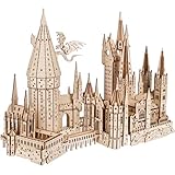 UGEARS Harry Potter Hogwarts Schloss Bausteine für Erwachsene - Harry Potter Holzpuzzle für Teenager - 3D-Puzzles für Erwachsene - Harry Potter Schloss Modell