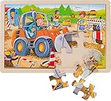 Einlegepuzzle Baustelle