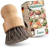 Pilzbürste, Champignonbürste, Küchenbürste, Gemüsebürste, Reinigungsbürste, Kartoffelbürste, Wurzelgemüse, zur Reinigung von Pilzen und Gemüse, Bambusgriff und Rosshaar