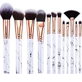 Make up Pinsel Set Start Makers Professional 12Pcs Set Aus Marmor Pinselset Makeup Mit Foundation Lidschatten Augenbrauenpinsel Schminkpinsel Set