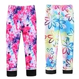 2er Pack Mädchen Fleece Gefüttert Leggings Set Herbst Winter Warm Hose Thermohose Warme Leggings Kinder Hosen