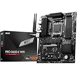 MSI PRO B650-S WiFi Motherboard, ATX - Unterstützt AMD Ryzen 7000 Serie Prozessoren, AM5 - DDR5 Memory Boost 6000+MHz/OC, 2 x PCIe 4.0 x16, 2 x M.2 Gen4, Wi-Fi 6E