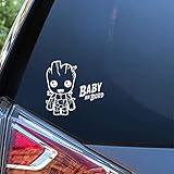 Baby an Bord Aufkleber Auto Baby Groot On Board Baby in Car Aufkleber Paket 2 Stück für Auto