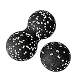 2x Massageball Faszien Ball Set, Peanut Duo Massage Balls, Duoball 8 cm and 16 cm, Ideal for Self Myofascial Trigger Point Release, Deep Tissue Massage, Yoga - Relieve Stress and Relax Tight Muscles