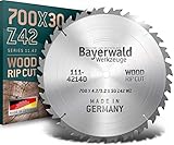 Bayerwald - HM Kreissägeblatt - Ø 700 mm x 4,2 mm x 30 mm | Wechselzahn (42 Zähne) | grobe, schnelle Zuschnitte - Brennholz & Holzwerkstoffe | für Tischkreissägen, Formatkreissäge & Wippkreissägen