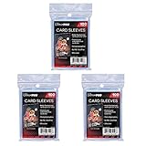 Ultra Pro Kartenhüllen Sleeve, 300 Stück, Standardgröße, Polypropylen für Sammelkarten wie Pokemon Magic Sportkarten- transparent