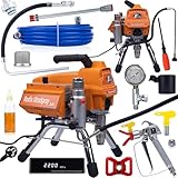 Rosfix Tornado RT3 UltraSpray – Profi-Airless-Farbspritzgerät | 2200W | 22 MPa | 2,5 L/min | Mit LCD-Anzeige & elektronischer Druckregelung | Für Wandfarbe, Lacke, Lasuren