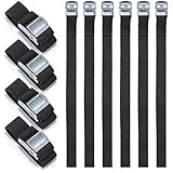 10 Stück 50cm Schwarz Spanngurte Kurz,Befestigungsgurte Befestigungsriemen für Fahrrad,Gurte zum Befestigen Fahrradträger,Verstellbare Zurrgurte mit Klemmschloss,Zurrgurt für Motorrad Gepäck