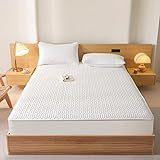 Matratzen Topper, Matratzenbezug, Matratzenschoner Wasserdicht, Nässeschutz Milbenbezug, Matratzenschutz mit Reißverschluss 180x200cm Mattress Cover, für Bett und Matratze(Weiß,180x200cm-20cm)