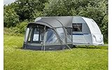 BERGER Garda Air 4-Season Wohnwagen Vorzelt | Aufblasbares Zelt mit Luftgestänge, Moskitonetz & Organizer | Wetterfestes Luftvorzelt Busvorzelt mit Keder, 300 x 300 cm | Anbauhöhe 235-250 cm