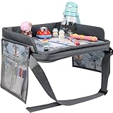 Kinder Knietablett Reisetisch,Kinder Reisetisch mit Zeichenbrett, Reisetablett Kindersitzfür Wasserdichtes Kindertisch,Autotisch für kind rücksitz