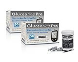 Gluceofine® Pro, Blutzucker-Teststreifen 100 Stück, zur Blutzucker-Kontrolle bei Diabetes einfach.sicher.messen!