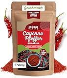 Cayennepfeffer Monte Nativo (250g) - Fein gemahlener Cayenne Pfeffer - Schonend getrocknete und aromatische Gewürze ideal zum Kochen und Würzen - Intesives Aroma und Geschmack