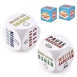 DealKits Büro Anti-Stress Würfel, 2 Stück Witziges Stresswürfel zum Stressabbau mit 6 Lustigen Aktionen, Anti-Stress Spielzeug Abschiedsgeschenk Kollegen Geschenk Mit Geschenkbox Für Mitarbeiter