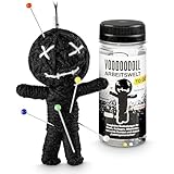 Voodoo Doll Puppe Voodoopuppe Voodoodoll Geschenk Arbeitskollege witziges Mitbringsel Gaggeschenk Chef Boss Vorgesetzer Arbeitskollege Mitarbeiter Kollege Lieblingsmensch schwarzer Humor Partygeschenk
