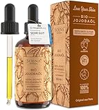 JOJOBAÖL BIO Kaltgepresst | Für Haare Haut Nägel - 100% Natürlich & Rein | Haaröl, Gesichtsöl, Körperöl Straffend | Anti-Aging für elastische Haut - Vegan | Feuchtigkeitspflege - Made in Germany