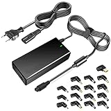 Universeller Laptop Netzteil 90W Ladegerät AC Adapter, 15V 18,5V 19V 19,5V 20V, kompatibel mit HP Acer Asus Lenovo Toshiba Dell IBM Sony Gateway Ladekabel.