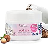 Jean & Len Repair Haarkur Kokosöl & Macadamia, für stark geschädigtes Haar, wirkt Haarbruch entgegen, Kokos & Macadamia Duft, ohne Parabene und Silikone, vegan, 250ml