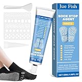 2 Stück Sock Stop, Socken Stopp Anti Rutsch Set, Sockenstopper Flüssig, Sock Stop Creme, Sockenstopper für Wollsocken