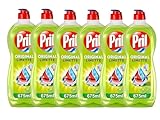 PRIL Original Limette (6x 675 ml), Handgeschirrspülmittel mit höchster Fettlösekraft, für sauberes Geschirr auch in kaltem Wasser, frischer Limettenduft