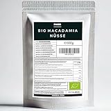 Bio Macadamianüsse 300g - Natur Macadamia Nüsse Roh Ungesalzen Hälften & Große Stücke von Foozia