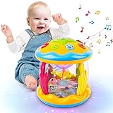 m zimoon Baby Spielzeug ab 6 Monate, Drehender Projektor Kinderspielzeug mit Licht & Musik, Kinder Geschenke für ab 6-18 Monate Lernspielzeug für Kleinkind, Musikspielzeug ab 1 2 Jahr mädchen Jungen