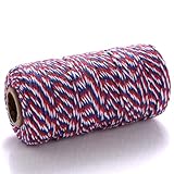 Bindfaden 100M 2mm Colorful Cord Cotton Rope Twine Thread String Wedding Crafts DIY Handmade Sewing Home Wall Party Decor (Color : 7, Size : 2mm-100M-Roll)