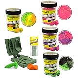 Troutlook Baitable Master Dough Mix Pack Forelleteig Forellenpaste Forellenteig Forellenköder (Forellenteig, Mixed Pack, 4er Pack (4x50g + Former))