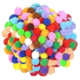 TOAOB 300 Stück Pompons 10mm Mehrfarbig Pompom Flauschigen Plüsch set Bälle Kunst Bommel für Lustige DIY Kreative Handwerk