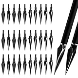 REAWOW Traditionelle Jagd Broadheads 30 pcs 100/125 Grain Standard-Einschraubpfeilspitzen geeignet für Recurve Bow Compound Bow Armbrust Outdoor-Zubehör Schwarzer Kohlenstoffstahl