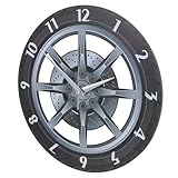 Ciieeo Kreative Auto Rad Wanduhr Geräuschlose Wanddeko im Modernen Stil für Wohnzimmer Garage und Büro für Auto Enthusiasten und Jugendliche