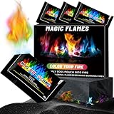 CHALLEY-YOKI Buntes Feuer Pulver, Feuerfarben Pulver, 10x10g Bunte Flamme Farbwechsel Powder, Magic Fire Pulver für Männer Frauen Geschenke Silvester Gadget Halloween Kaminzubehör Feuerstelle Outdoor