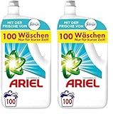 Ariel Flüssigwaschmittel Waschmittel, 100 Waschladungen Universal+ Mit Der Frische Von Febreze, Ausgezeichnete Fleckenentfernung Selbst Bei Kaltwäsche (Packung mit 2)