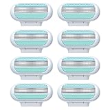 Venus Smooth Ersatzklingen Damenrasierer, 8er Pack Rasierklingen für Damen mit 3 Schutzkissen, Langanhaltende Schärfe, Ideal für Empfindliche Haut, Kompatibel mit Venus Rasierern