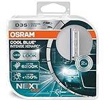 OSRAM Xenarc Cool Blue Intense D3S, 150 Prozent Mehr Helligkeit, Bis Zu 6.200 K, Xenon-Scheinwerferlampe, Led Look, White - Duo Box (2 Lampen)