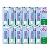 bebe Classic Lippenpflege (12 x 4,9 g), Lippenpflegestift mit Avocadoöl & Sheabutter, pflegt die Lippen sanft mit 98% Inhaltsstoffen natürlichen Ursprungs & ohne Mineralöle