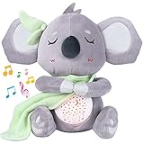 Baby Einschlafhilfe, Koala White Noise Machine Baby Kuscheltier mit Weißes Rauschen Nachtlicht Spieluhr Projektor Musik Licht, Baby Spielzeug Geschenk für Junge Mädchen Newborn ab 0 Monate Neutral