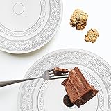 Tellerset 6 Personen Ø 18 cm Glasteller Kuchenteller Set Salatteller Vorspeisenteller Obstteller Teller Frühstücksteller Set Dessertteller Glas Tortenteller Dinner Plate Servierteller Servierplatte