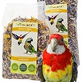 Mixerama Großsittiche Beeren & Blüten - natürliches Futter für Großsittiche Sittichfutter Vogelfutter