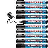 edding 380 Flipchart-Marker - schwarz - 10 Stifte - Rundspitze 1,5-3 mm - Stift zum Schreiben, Zeichnen und Markieren auf Flipcharts-Tinte schlägt nicht durch Papier - trocknet nicht aus -farbintensiv