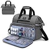 CURMIO Medizinische Tasche, Erste Hilfe Set Aufbewahrungstasche, Tragetasche für Medizinstudent, Krankenschwester, First Aid Kit Notfalltasche für Unterwegs,(Patent Angemeldet) Grau