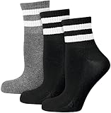 Nur Der 3er Pack Sport Kurzsocken Herren, schwarz/grau, 42