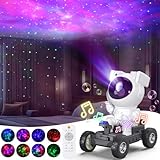 DAYLUMI Sternenhimmel Projektor, LED Sternenhimmel Projektor mit Musik Lunar-Rover Projektor Galaxy mit Timer & Fernbedienungen, Schlafzimmer Deckenprojektion Lampe Geschenk für Kinder und Erwachsene