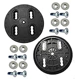 UP100 Snowboard Bindung Disc Set Black Disc (Paar) Bindung Ersatzteile Montageplatten mit Schrauben Set (Durchmesser 99 mm)