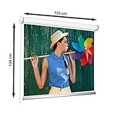 120 x 120 Rolleinwand Beamerleinwand Beamer Leinwand Projektionsleinwand 1:1