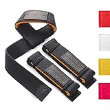 WARM BODY COLD MIND Lasso Lifting Straps mit 3mm/6mm Neoprene - Getestet bei 350kg - Zughilfen für Krafttraining, Fitness Bodybuilding, Wrist Wraps, Weightlifting (Schwarz PRO)