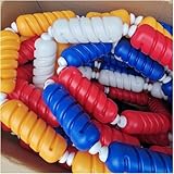 5-Buoy Schwimmbahn-Trenner-Set, 15 m, strapazierfähiges Nylonseil für Zuhause und gewerbliche Pools – unverzichtbares Sicherheitszubehör für Schwimmtraining und Wettkampf (rot)