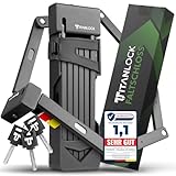 TITANLOCK Fahrradschloss Faltschloss Diebstahlsicher [Das Original] Schnelle + Leichte Montage Rostfrei Sicherheitsstufe 10/10