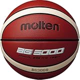 Molten BG3000 Basketball, für drinnen und draußen, Kunstleder, Größe 6, orange/elfenbeinfarben, geeignet für Jungen im Alter von 12, 13, 14 und Mädchen im Alter von 14 und Erwachsene, 32