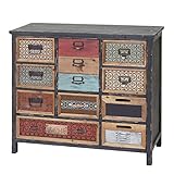 Mendler Apotheker-Schrank HWC-A43, Kommode, Tanne Holz massiv Vintage Shabby-Look 84x90x32cm